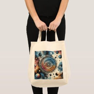 Tote Bag Batik futuriste Art cosmique - Design spatial