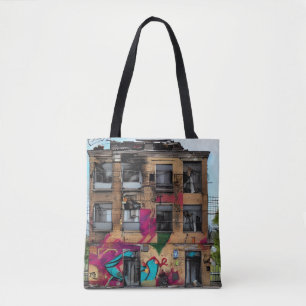 Tote Bag Bâtiment abandonné Art abstrait AI