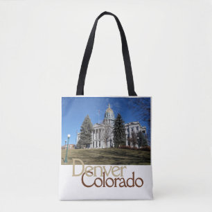 Tote Bag Bâtiment du Capitole à dôme doré de Denver, Colora