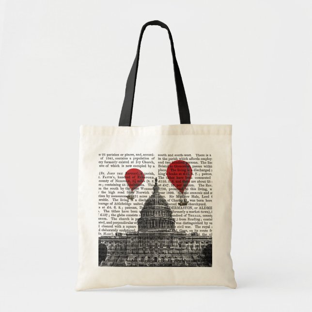 Tote Bag Bâtiment du Capitole américain et ballons à air ch (Devant)