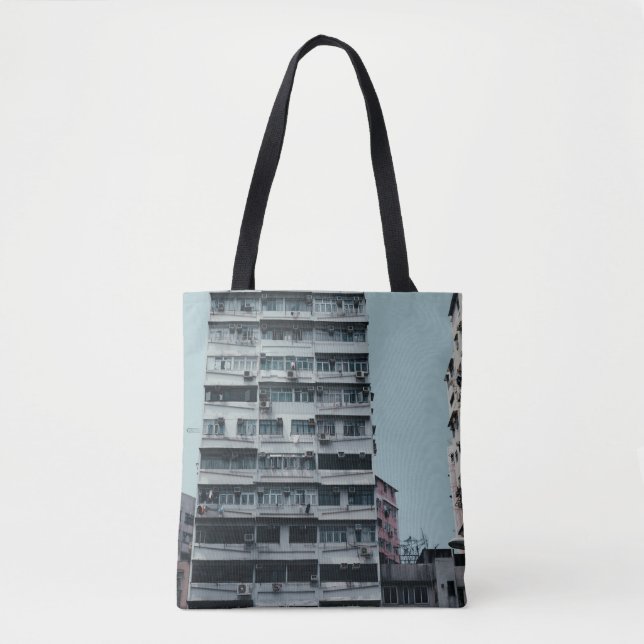TOTE BAG BÂTIMENT EN BÉTON BLANC (Devant)