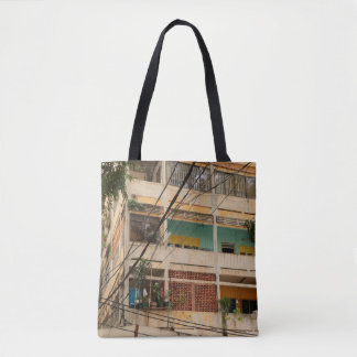 Tote Bag Bâtiment Vintage coloré - vietnamien, ancien,