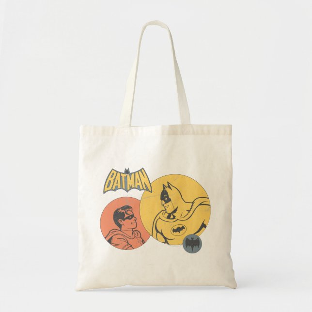 Tote Bag Batman Et Robin Graphic - Distressed (Devant)