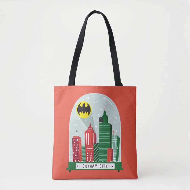 Tote Bag Batman Gotham City™ - Graphique du Globe des neige (Devant)
