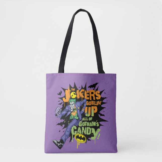 Tote Bag Batman | Joker's Goblin' Up All of Gotham's Candy (Devant)