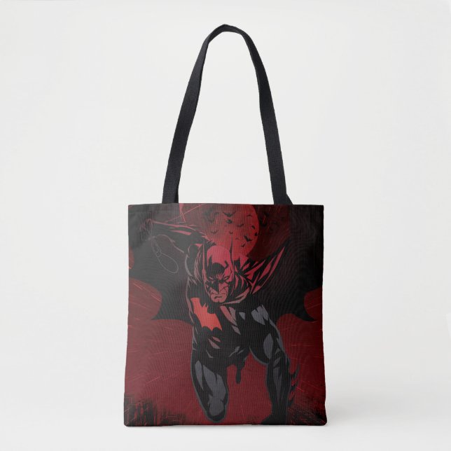 Tote Bag Batman Saut Cramoisi (Devant)