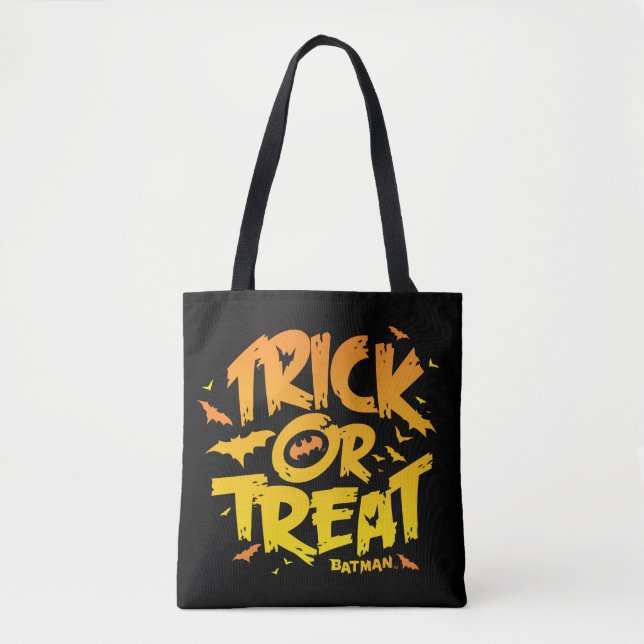 Tote Bag Batman | Tricoter ou traiter (Devant)