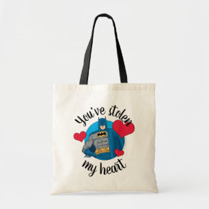 Tote Bag Batman Valentine Vous avez volé mon coeur