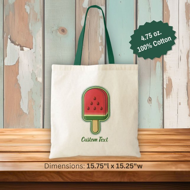 Tote Bag Bâton de crème glacée de pastèque (Créateur téléchargé)
