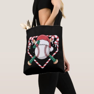 Tote Bag Bâtons de baseball de Noël Bâtons de bonbon de Noë