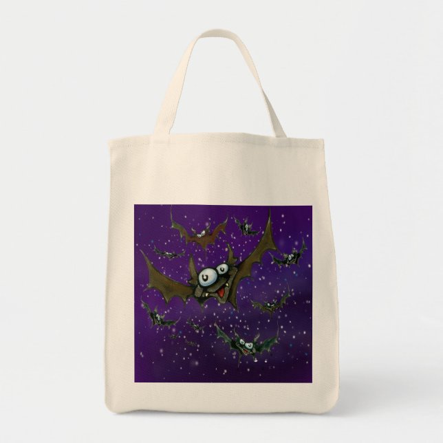 Tote Bag Bats Night Sky (Devant)
