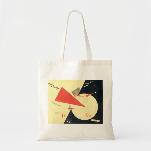 Tote Bag Battement d'EL Lissitzky- les blancs avec la cale (Devant)