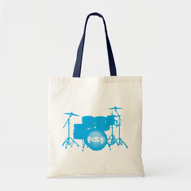 Tote Bag batteur - babyblue (Devant)