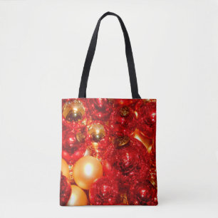 Tote Bag Baubles de décoration en verre rouge de Noël