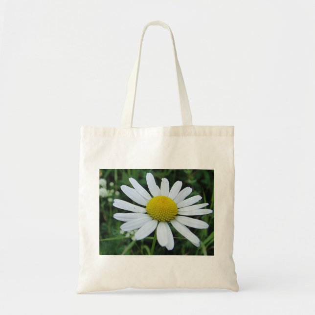 Tote Bag Baumwolltasche weisse Margerite (Devant)