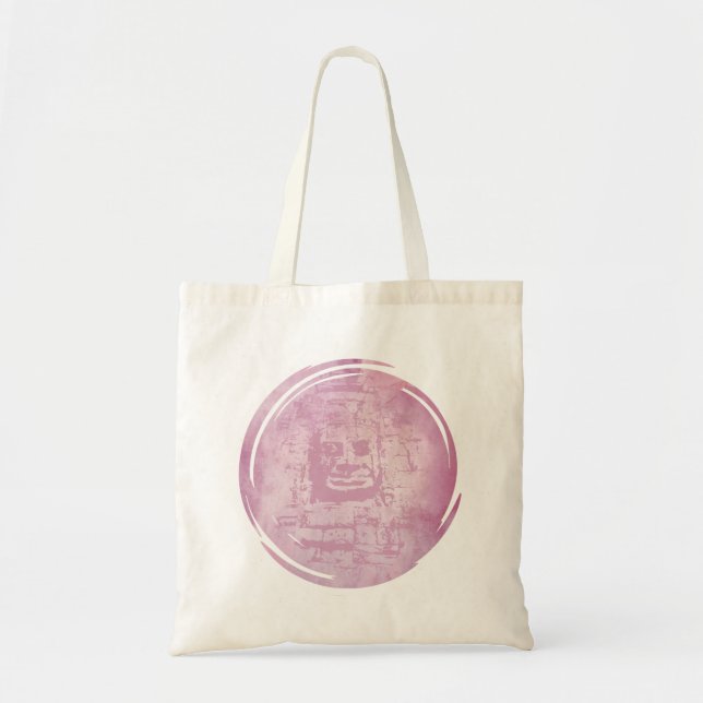 Tote Bag Bayon Face rose (Devant)