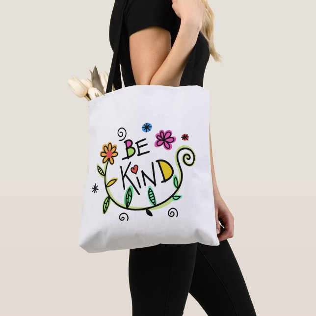 Tote Bag Be Kind Funny Modern Typography Minimalist (De près)