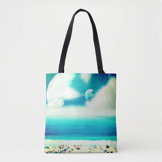 Tote Bag Beach and giant planets surreal travel  (Devant)