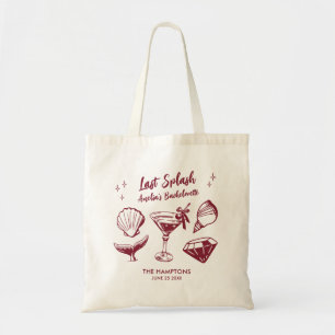 Tote Bag Beach Bachelorette Party Dernier Splash Vintage