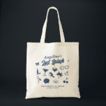 Tote Bag Beach Bachelorette Party Le Dernier Splash Custom<br><div class="desc">Faites un splash à votre prochaine soirée de bachelorette avec ce design époustouflant. Que vous fêtiez une balade à la plage, des vacances pour filles ou un fiançailles d'un ami, ce design personnalisé de bachelorette de plage est l'ajout parfait à votre escapade inoubliable. Ajoutez une touche personnelle à votre faveur...</div>