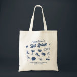 Tote Bag Beach Bachelorette Party Le Dernier Splash Custom<br><div class="desc">Faites un splash à votre prochaine soirée de bachelorette avec ce design époustouflant. Que vous fêtiez une balade à la plage, des vacances pour filles ou un fiançailles d'un ami, ce design personnalisé de bachelorette de plage est l'ajout parfait à votre escapade inoubliable. Ajoutez une touche personnelle à votre faveur...</div>