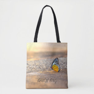 Tote Bag BEACH BAG - Papillon sur sable