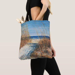 Tote Bag Beach House Lake Home Dunes de sable