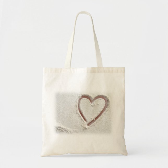 Tote Bag Beach Sand Heart (Devant)