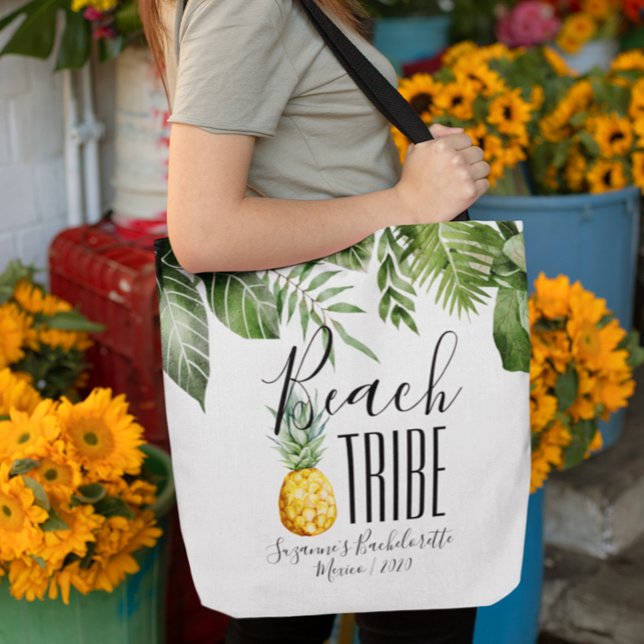 Tote Bag Beach Tribe Girl's Tropical Bachelorette Vacation (Créateur téléchargé)
