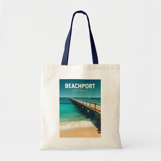 Tote Bag Beachport Australie Travel Art Vintage (Devant)