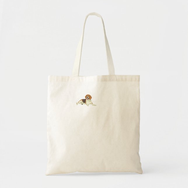 Tote Bag Beagle Beagle d'amour Heartbeat (Devant)