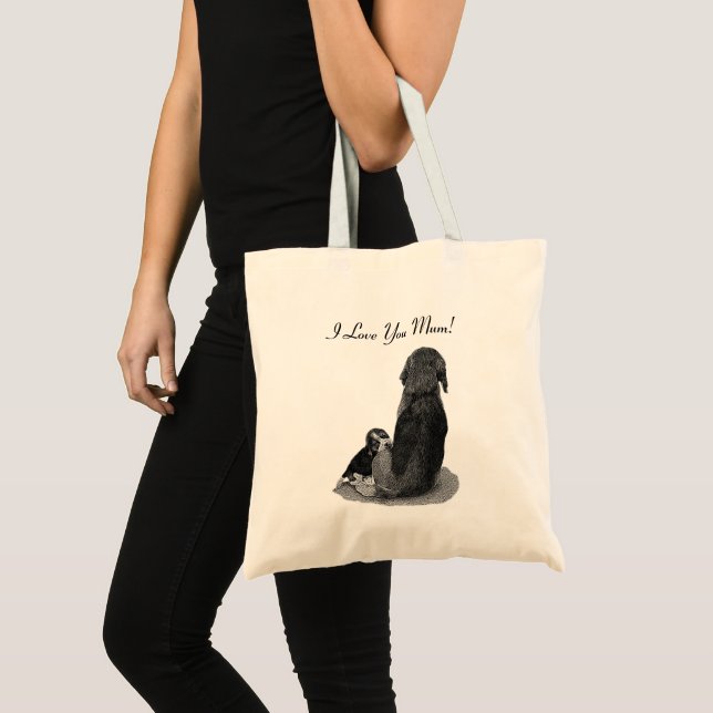 Tote Bag Beagle chiot mignon bouddin maman chien (Devant (produit))