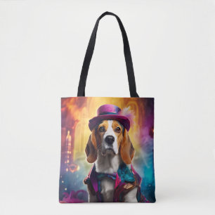 Tote Bag Beagle en costume vibrant