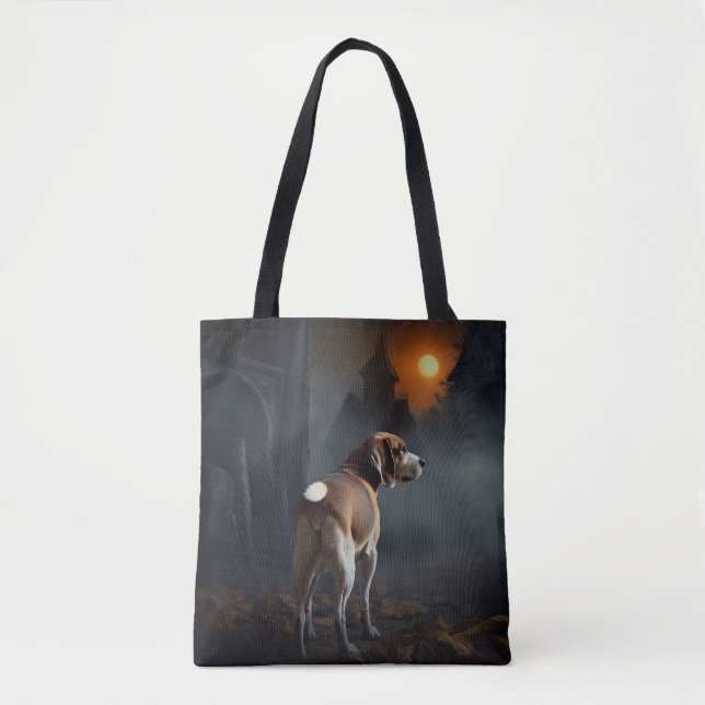 Tote Bag Beagle Halloween effrayant (Devant)