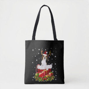 Tote Bag Beagle Reindeer présent cadeau de Noël