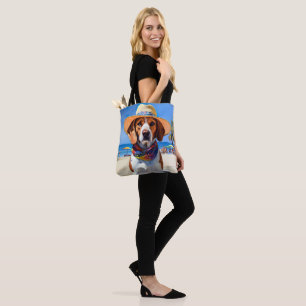 Tote Bag Beagle sur la plage, cadeau d'été pour les amoureu