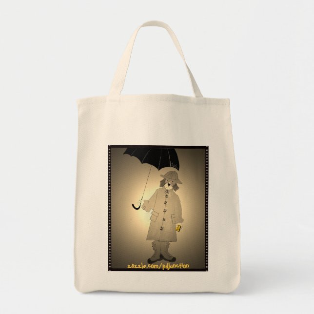 Tote Bag Beagle vintage de métro (Devant)