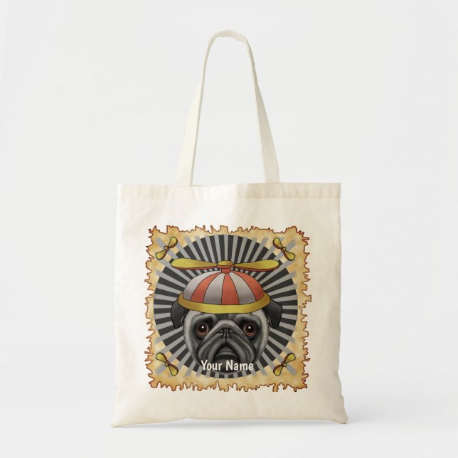 Tote Bag Beanie Pug (Devant)