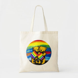Tote Bag Bears Love Couple LGBT Arc-en-ciel