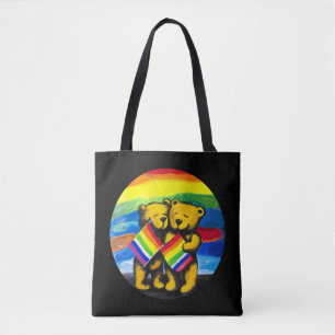 Tote Bag Bears Love Couple LGBT Arc-en-ciel