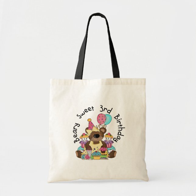 Tote Bag Beary Sweet 3e Anniversaire Tshirts et cadeaux (Devant)