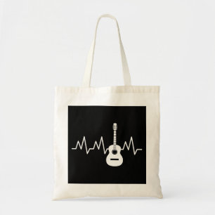 Tote Bag Beat cardiaque de guitare acoustique