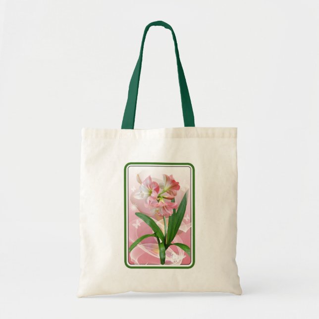 Tote Bag Beau Amaryllis Floral À Thème Floral (Devant)