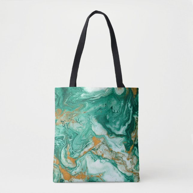 Tote Bag Beau arrière - plan abstrait. Or et gris foncé (Devant)