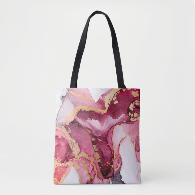 Tote Bag Beau arrière - plan oriental. Art fluide, alcool  (Devant)