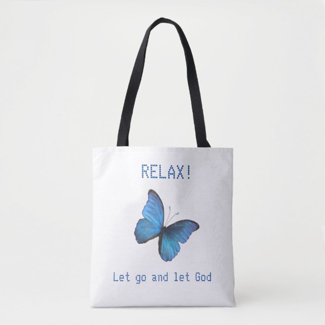 Tote Bag Beau Beau Papillon Bleu (Devant)