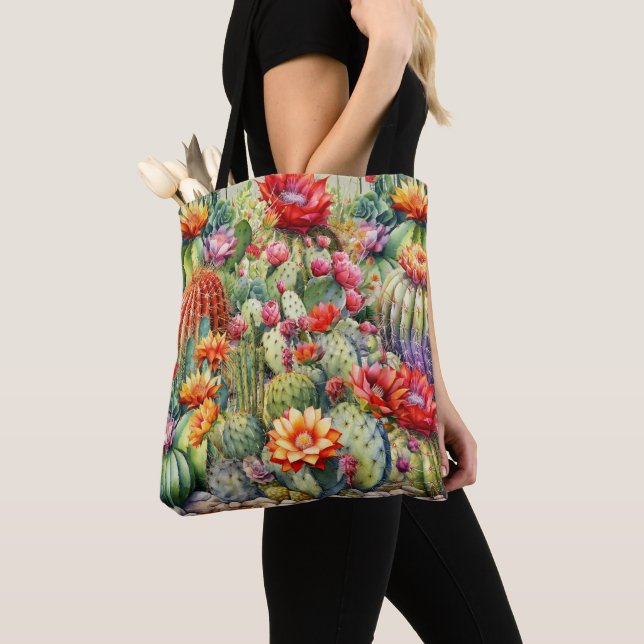 Tote Bag Beau Cactus Flower (De près)