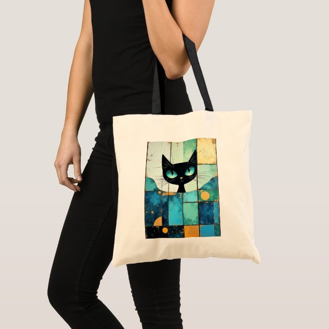 Tote Bag Beau Chat Peint Art (Devant (produit))