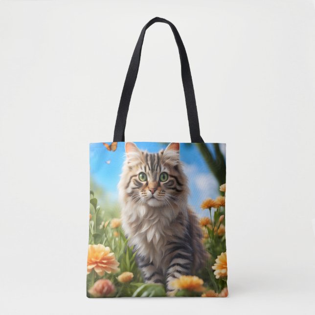 Tote Bag Beau chats beau jardin (Devant)