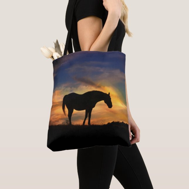 Tote Bag Beau cheval et Sunrise Fourre-tout (De près)